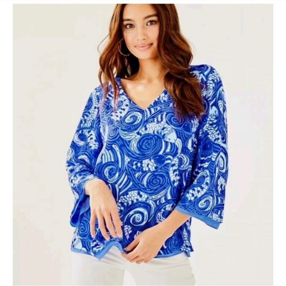 Lilly Pulitzer Florin Reversible Blouse J5